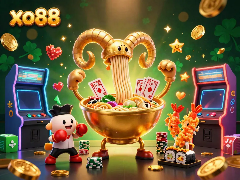 Experience thrilling gaming action at xo88 with vibrant characters, casino elements, and exciting gameplay.